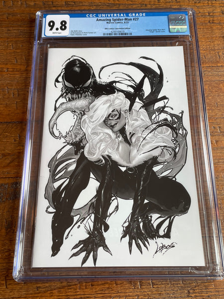 AMAZING SPIDER-MAN #27 CGC 9.8 VILLALOBOS SDCC EXCL "B&W" VIRGIN VARIANT