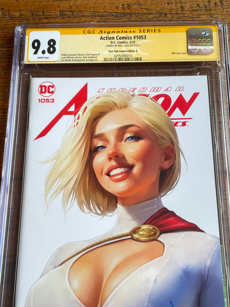 ACTION COMICS #1053 CGC SS 9.8 WILL JACK SIGNED POWER GIRL TRADE VARIANT-A