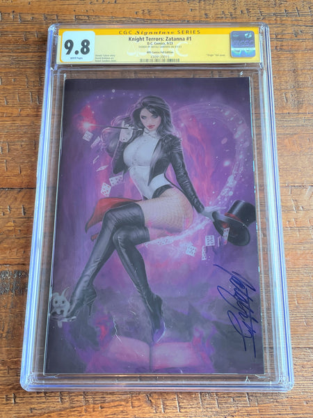 KNIGHT TERRORS: ZATANNA #1 CGC SS 9.8 NATALI SANDERS SIGNED EXCL "FOIL" VARIANT