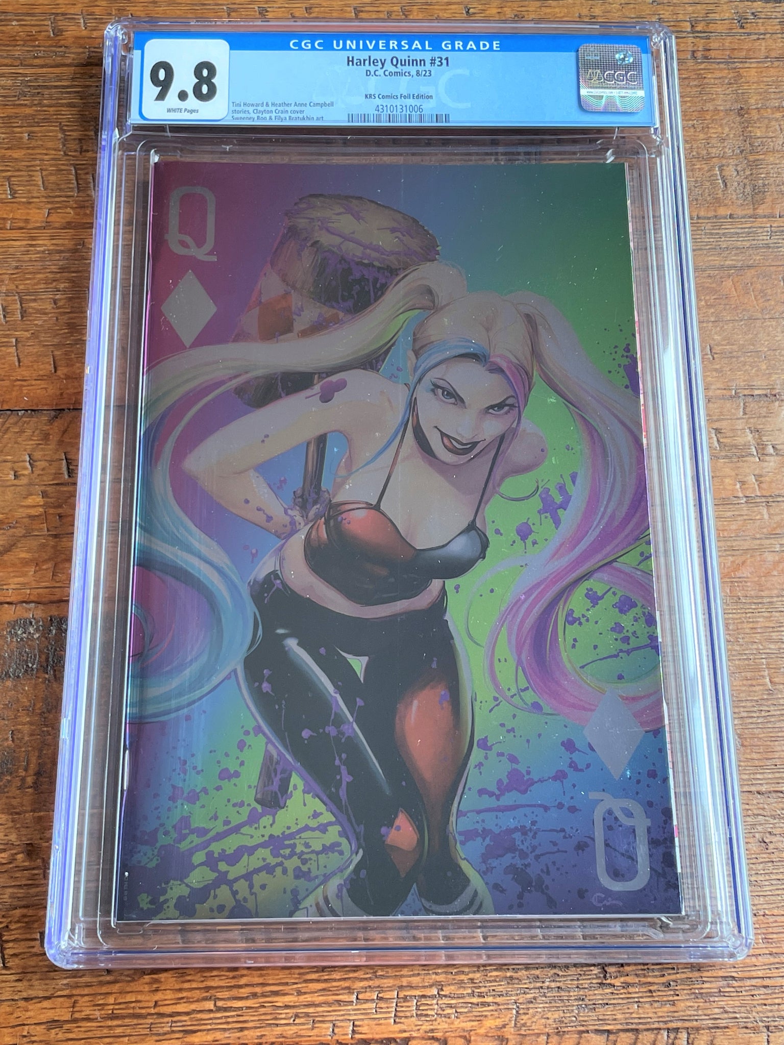 HARLEY QUINN #31 CGC 9.8 CLAYTON CRAIN SDCC EXCLUSIVE "FOIL" VARIANT