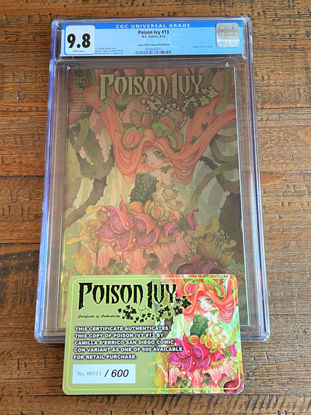 POISON IVY #13 CGC 9.8 CAMILLA D'ERRICO SDCC "FOIL" VARIANT W/ COA LIMITED TO 600