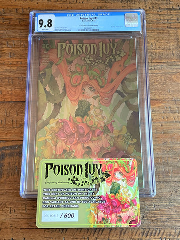 POISON IVY #13 CGC 9.8 CAMILLA D'ERRICO SDCC "FOIL" VARIANT W/ COA LIMITED TO 600