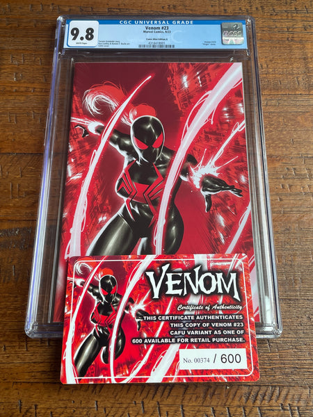 VENOM #23 CGC 9.8 CAFU EXCL "VIRGIN" SPOILER VARIANT LIMITED TO 600