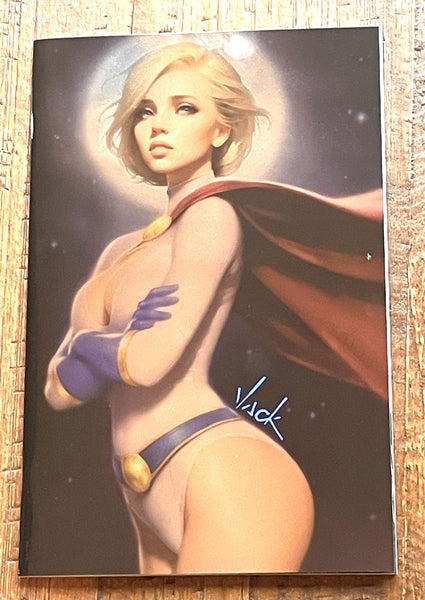 POWER GIRL SPECIAL #1 WILL JACK SIGNED SDCC EXCLUSIVE "FOIL" VARIANT-D COA!