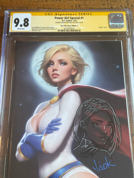 POWER GIRL SPECIAL #1 CGC SS 9.8 WILL JACK REMARKED SKETCH SIGNED SEXY VIRGIN VARIANT-C