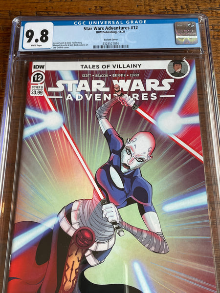 STAR WARS ADVENTURES #12 CGC 9.8 LEE GRIFFITH ASAJJ VENTRISS VARIANT-B RARE!