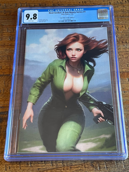 HEAT SEEKER A GUN HONEY STORY #1 CGC 9.8 WILL JACK TRADE & VIRGIN VARIANT-C & D