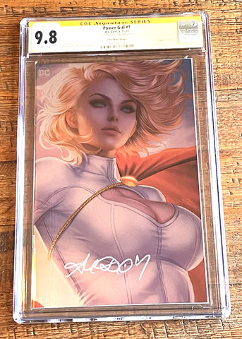 POWER GIRL #1 CGC SS 9.8 ARIEL DIAZ SIGNED NYCC EXCL "FOIL" VARIANT-C
