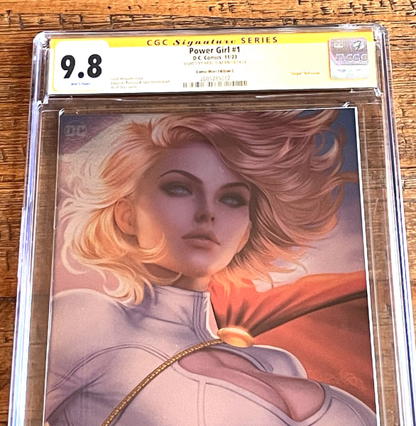POWER GIRL #1 CGC SS 9.8 ARIEL DIAZ SIGNED NYCC EXCL "FOIL" VARIANT-C