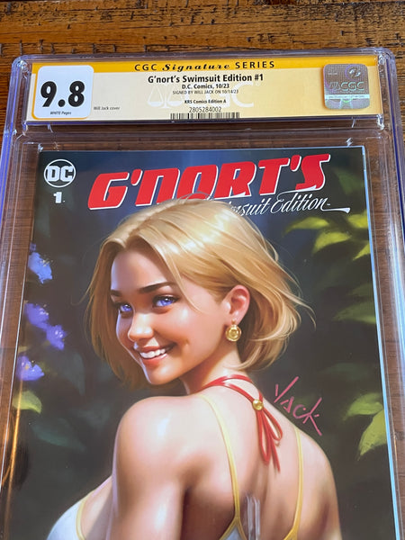 G'NORT'S ILLUSTRATED SWIMSUIT EDITION #1 CGC SS 9.8 WILL JACK SIGNED TRADE VARIANT-A