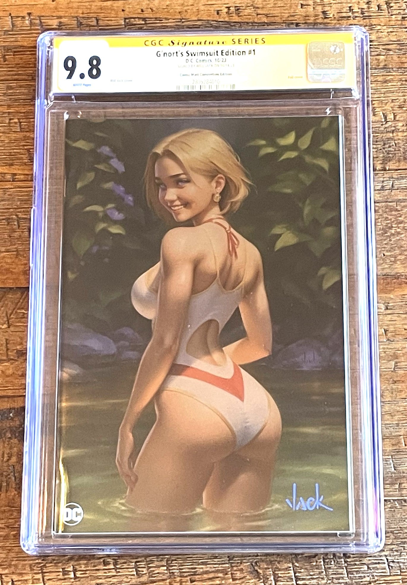 G'NORT'S ILLUSTRATED SWIMSUIT EDITION #1 CGC SS 9.8 WILL JACK SIGNED NYCC EXCL FOIL VARIANT-C