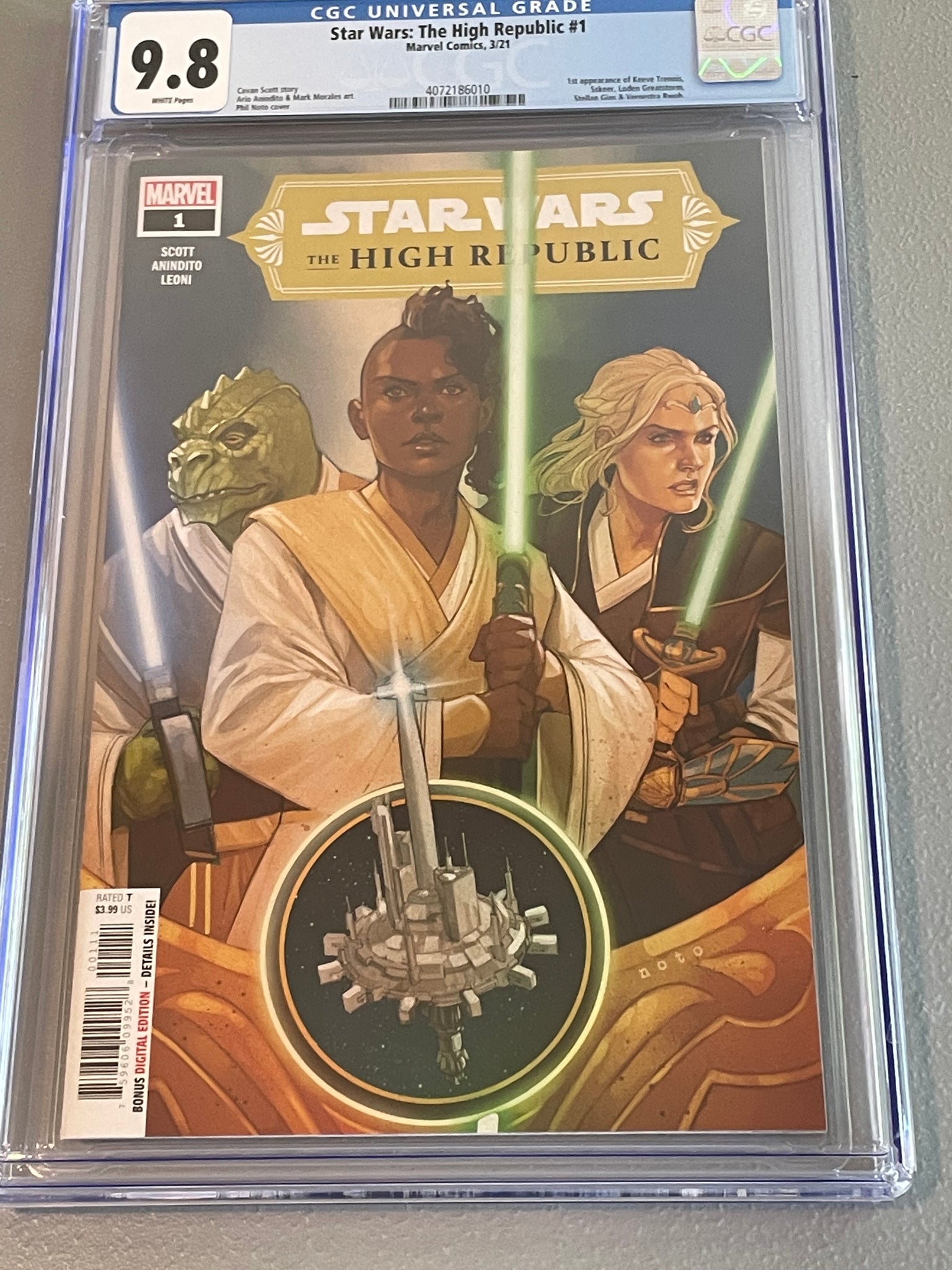 STAR WARS THE HIGH REPUBLIC #1 CGC 9.8 PHIL NOTO 1st PRINT KEEVE TRENNIS SSKEER