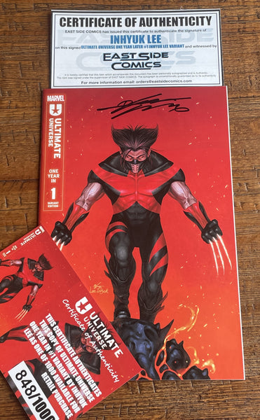 ULTIMATE UNIVERSE ONE YEAR IN #1 INHYUK LEE SIGNED EXCL 1st WOLVERINE VARIANT LTD TO 1000