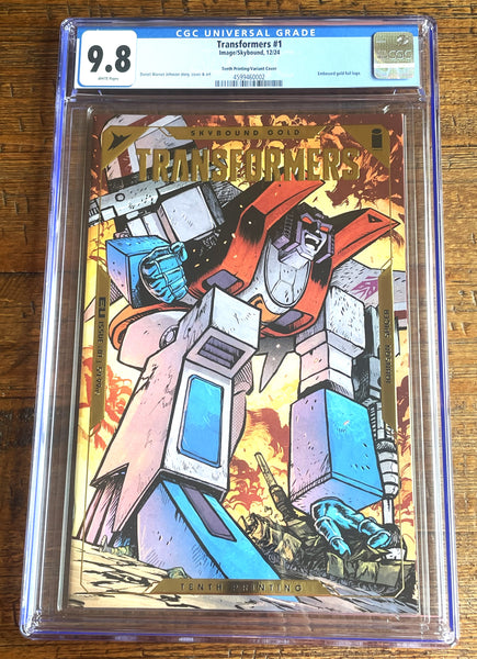 TRANSFORMERS #1 CGC 9.8 TENTH 10th PRINTING GOLD STARSCREAM VARIANT IMAGE COMICS