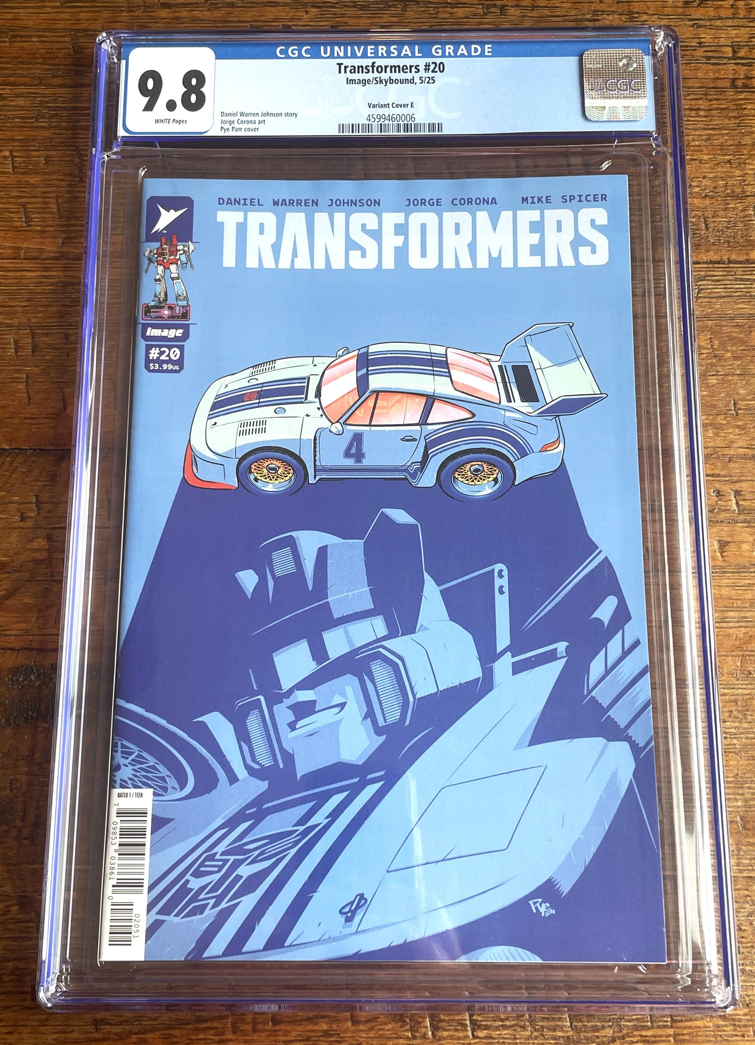 TRANSFORMERS #20 CGC 9.8 PYE PARR 1:50 RI JAZZ VARIANT OPTIMUS PRIME G.I. JOE