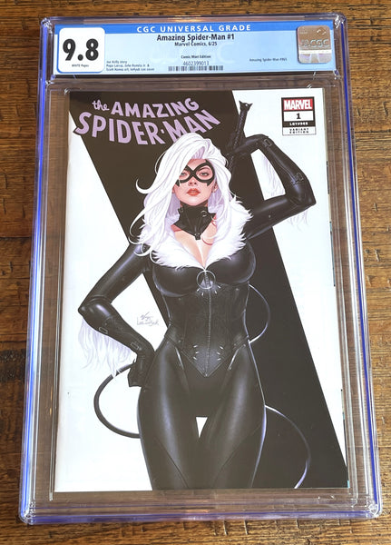 AMAZING SPIDER-MAN #1 CGC 9.8 INHYUK LEE EXCL BLACK CAT VARIANT 2025 LTD TO 1000