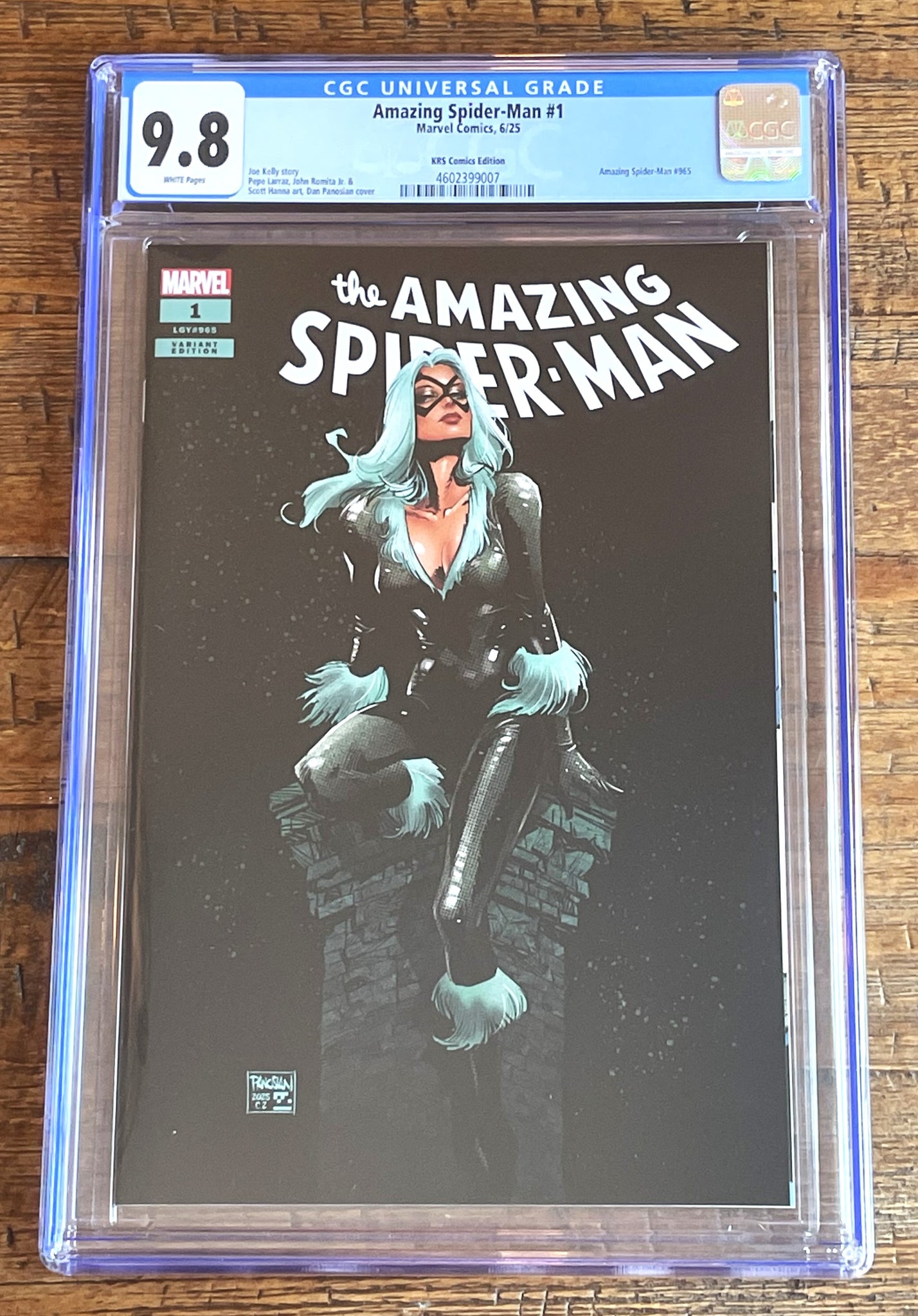 AMAZING SPIDER-MAN #1 CGC 9.8 DAN PANOSIAN EXCL BLACK CAT VARIANT 2025 LTD TO 1000