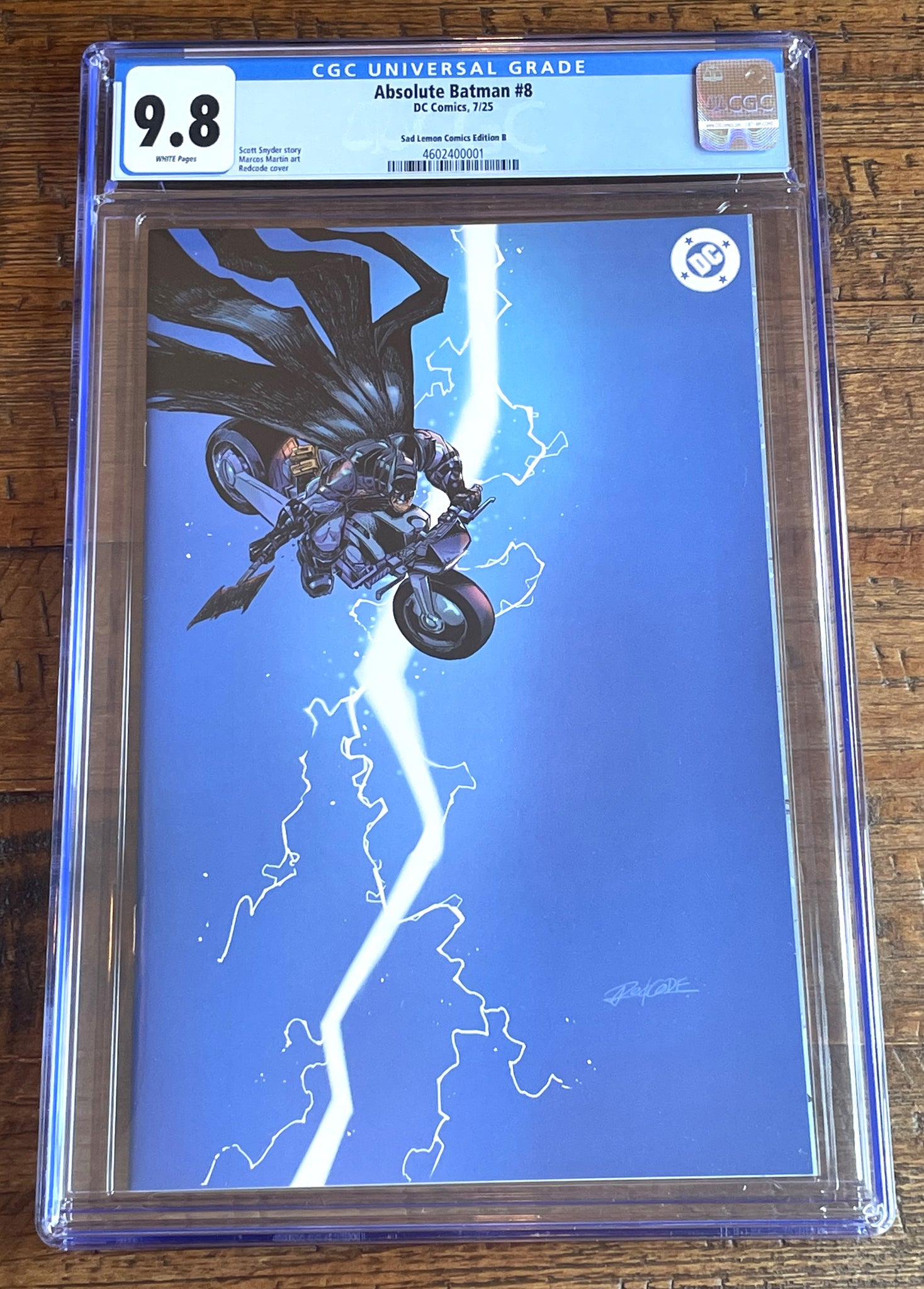 ABSOLUTE BATMAN #8 CGC 9.8 REDCODE EXCL HOMAGE TRADE & VIRGIN VARIANT OPTIONS