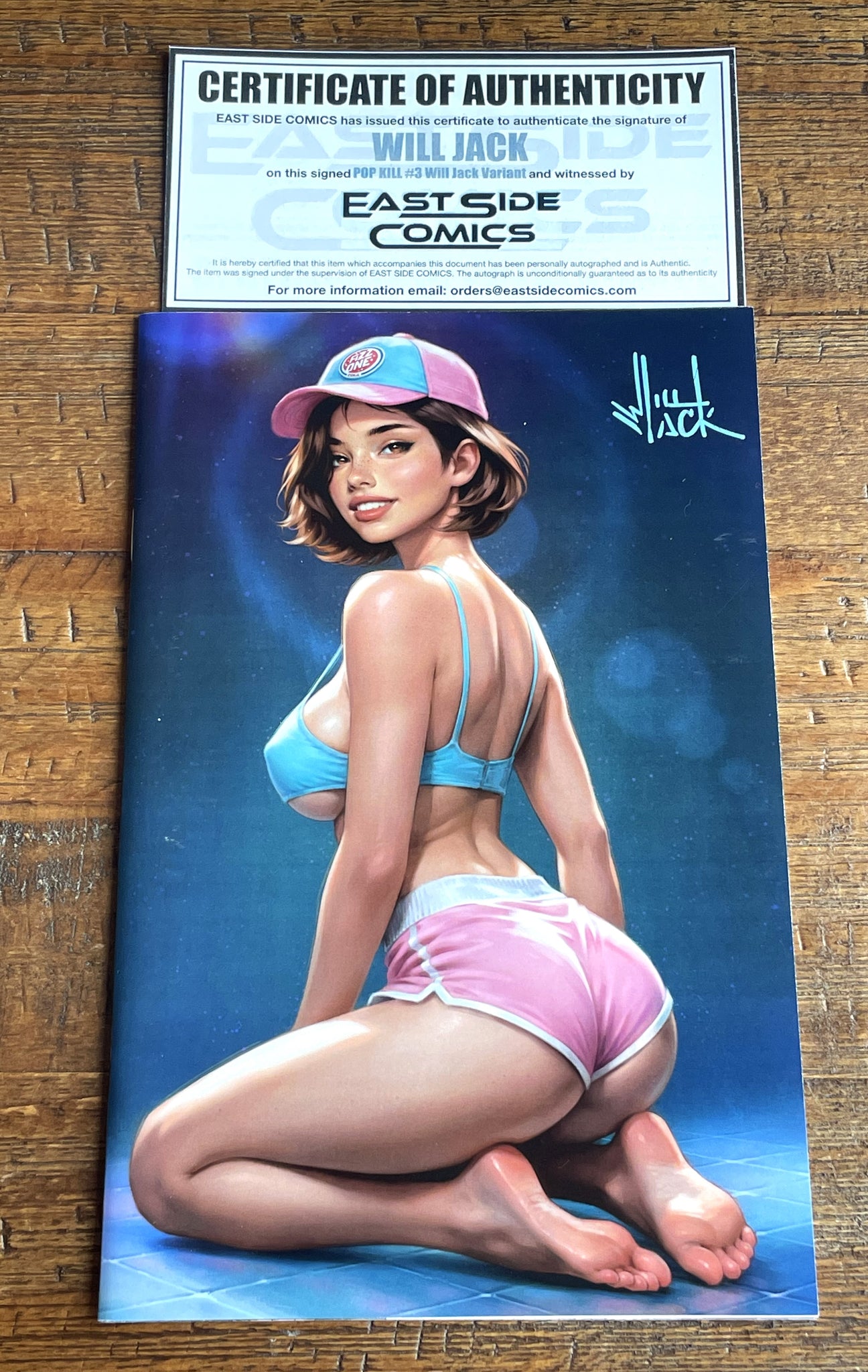 POP KILL #3 WILL JACK SIGNED W/ COA EXCL SEXY SHORTS VARIANT