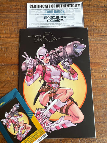 GWENPOOL #1 TODD NAUCK SIGNED EXCL "BLACK VIRGIN" VARIANT 2025 LTD TO 500 W/ COA