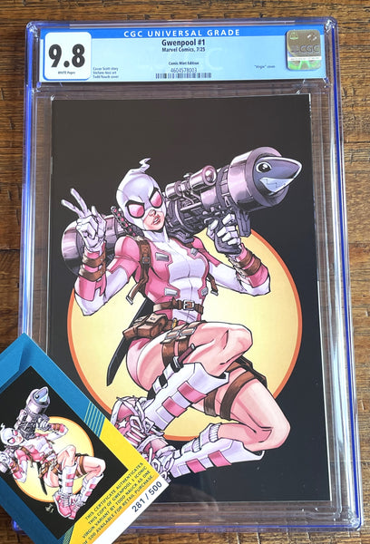 GWENPOOL #1 CGC 9.8 TODD NAUCK EXCL "BLACK VIRGIN" VARIANT 2025 LTD TO 500