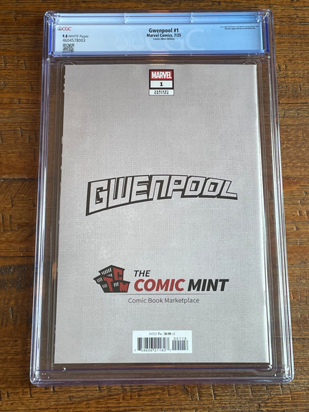 GWENPOOL #1 CGC 9.8 TODD NAUCK EXCL "BLACK VIRGIN" VARIANT 2025 LTD TO 500