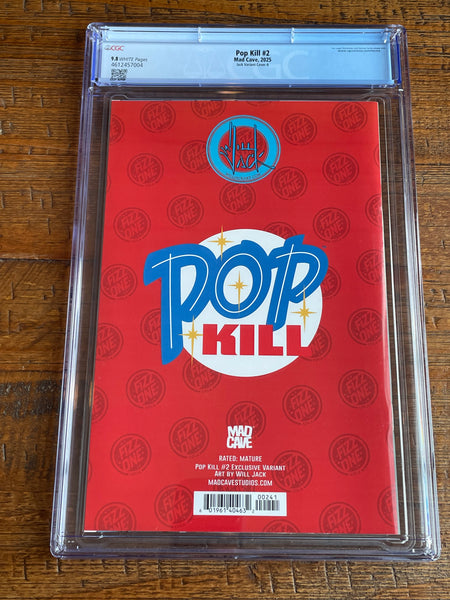 POP KILL #2 CGC 9.8 WILL JACK EXCL "SEXY YOGA" STORE VIRGIN VARIANT-B 500 PT RUN