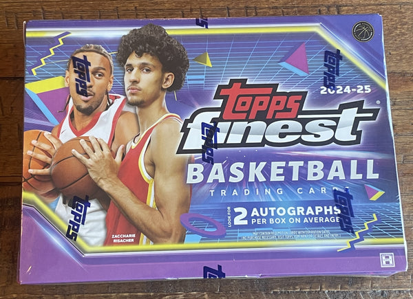 2024-25 TOPPS FINEST NBA BASKETBALL HOBBY BOX (2) AUTOS GUARANTEED (6-PACKS / 60 TRADING CARDS)
