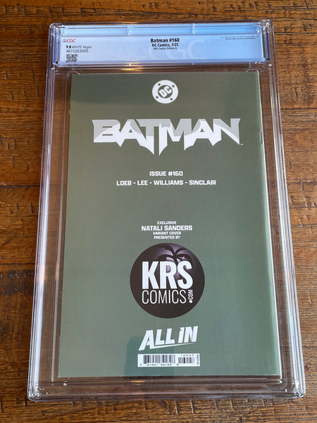 BATMAN #160 CGC 9.8 NATALI SANDERS EXCL POISON IVY VARIANT HUSH 2 SEQUEL