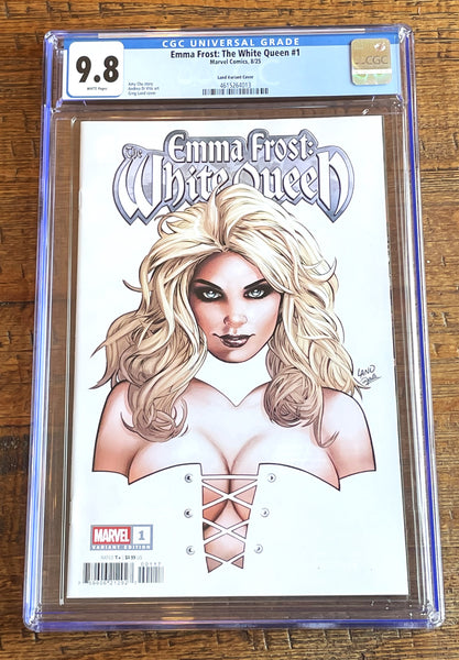 EMMA FROST WHITE QUEEN #1 CGC 9.8 GREG LAND 1:25 RI INC VARIANT X-MEN