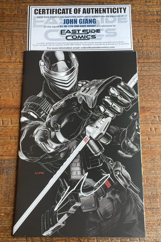 G.I. JOE A REAL AMERICAN HERO #310 LARRY HAMA SIGNED COA JOHN GIANG EXCL VARIANT