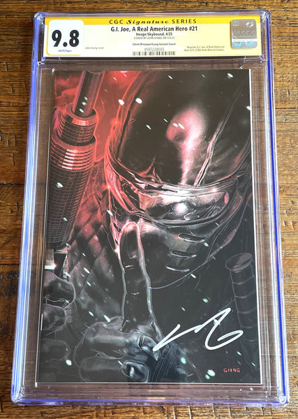 G.I. JOE #21 CGC SS 9.8 SILENT MISSIONS JOHN GIANG SIGNED EXCL SNAKE-EYES VARIANT