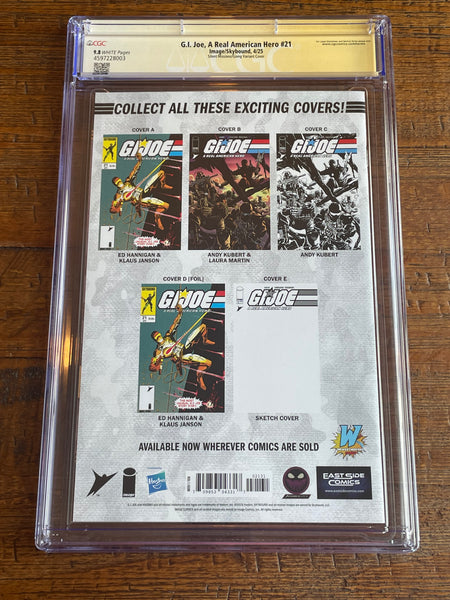 G.I. JOE #21 CGC SS 9.8 SILENT MISSIONS JOHN GIANG SIGNED EXCL SNAKE-EYES VARIANT
