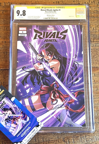 MARVEL RIVALS IGNITE #1 CGC SS 9.8 GODTAIL SIGNED EXCL PSYLOCKE VARIANT LTD TO 1000