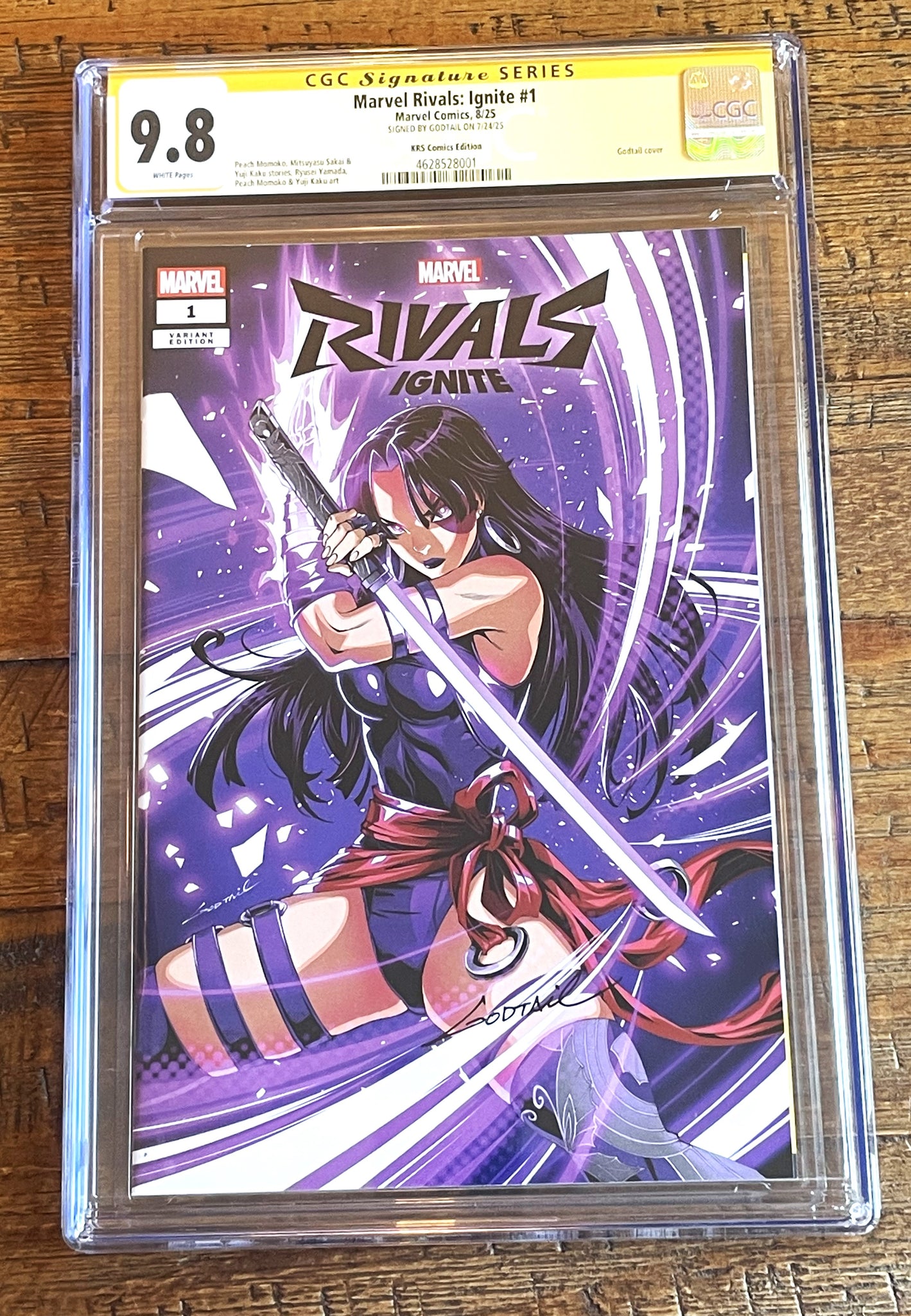 MARVEL RIVALS IGNITE #1 CGC SS 9.8 GODTAIL SIGNED EXCL PSYLOCKE VARIANT LTD TO 1000