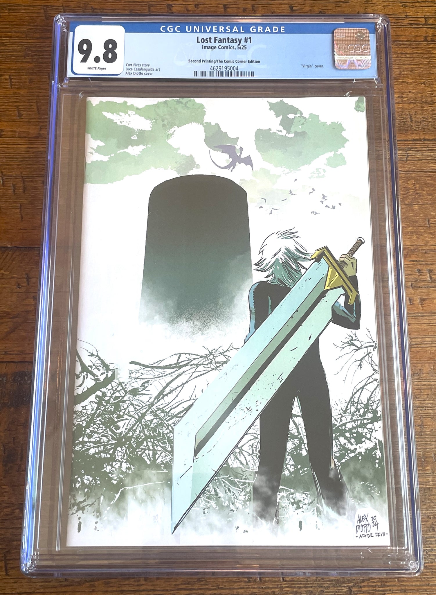 LOST FANTASY #1 CGC 9.8 (2nd PT) ALEX DIOTTO EXCL "VIRGIN" VARIANT LTD TO 200 IMAGE COMICS
