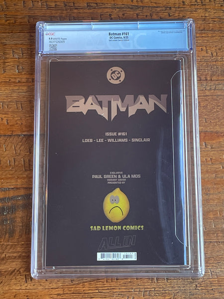 BATMAN #161 CGC 9.9 PAUL GREEN EXCL FOIL MOON CATWOMAN VARIANT NOT 9.8