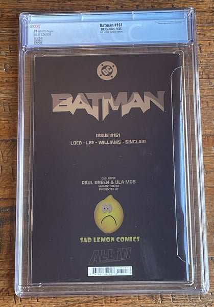 BATMAN #161 CGC 10 PAUL GREEN EXCL FOIL MOON CATWOMAN VARIANT NOT 9.8 9.9