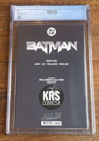 BATMAN #161 CGC 9.8 PAUL GREEN SDCC EXCL WHITE VIRGIN VARIANT 2025 LTD TO 600