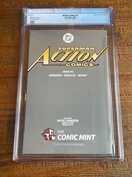 ACTION COMICS (NEW 52) #1 CGC 9.9 NATALI SANDERS EXCL POWER GIRL ZOOMED-IN VIRGIN VARIANT-A NOT 9.8