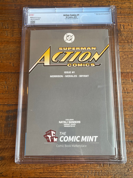 ACTION COMICS (NEW 52) #1 CGC 9.9 NATALI SANDERS EXCL POWER GIRL FULL BODY VIRGIN VARIANT-B NOT 9.8