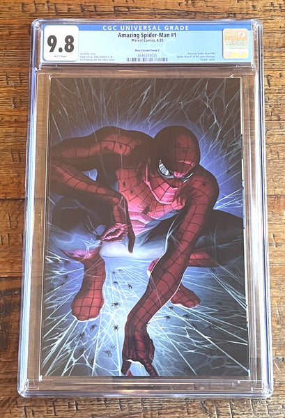 AMAZING SPIDER-MAN #1 CGC 9.8 ALEX ROSS SDCC EXCL VIRGIN VARIANT 2025