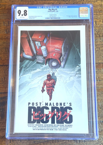POST MALONE'S BIG RIG #1 CGC 9.8 REDCODE AKIRA HOMAGE VARIANT LTD 400 COPIES