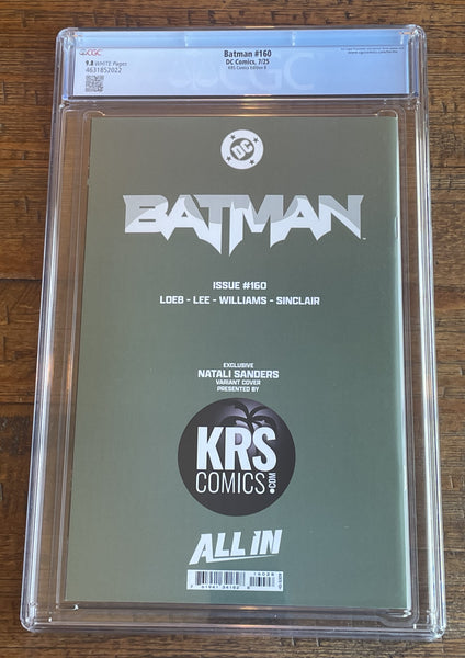 BATMAN #160 CGC 9.8 NATALI SANDERS SDCC EXCL "VIRGIN" VARIANT LTD TO 600