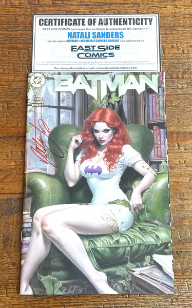 BATMAN #160 NATALI SANDERS SIGNED COA EXCL POISON IVY VARIANT HUSH 2 SEQUEL