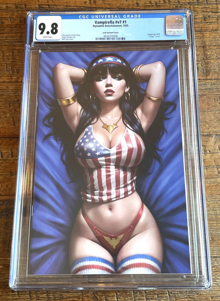 VAMPIRELLA #1 CGC 9.8 WILL JACK STORE EXCL 4TH OF JULY VARIANT 2025 LTD 300 COPIES