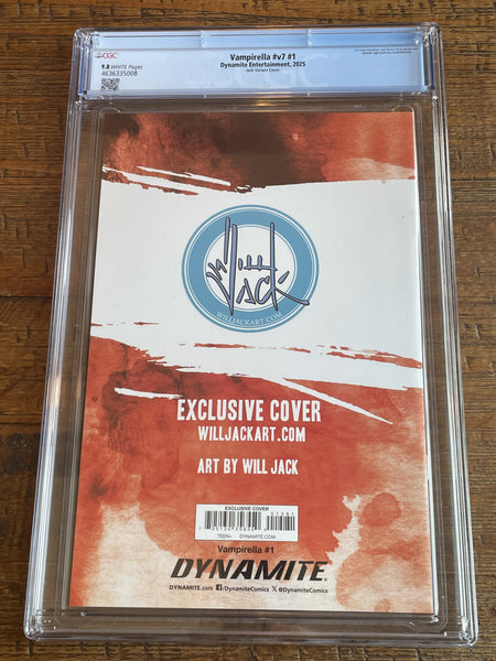 VAMPIRELLA #1 CGC 9.8 WILL JACK STORE EXCL 4TH OF JULY VARIANT 2025 LTD 300 COPIES