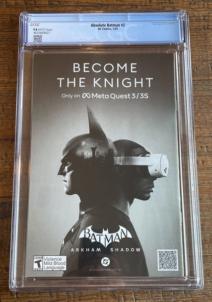 ABSOLUTE BATMAN #2 CGC 9.8 NICK DRAGOTTA 1st PT COVER-A VARIANT