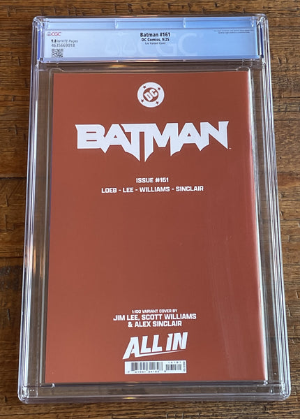 BATMAN #161 CGC 9.8 JIM LEE 1:100 RI INCENTIVE VIRGIN VARIANT ABSOLUTE