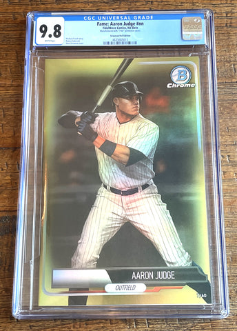 FAME: AARON JUDGE #1 CGC 9.8 NYCC 2025 EXCL COMIC TOPPS CHROME "GOLD FOIL" ROOKIE VARIANT